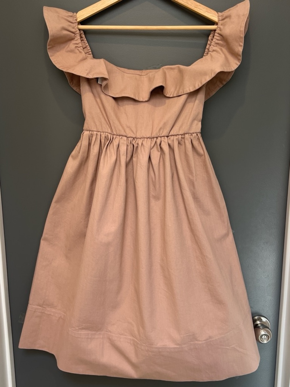 Apiece Apart dusty rose/blush Ruffle Smocked Midi Dress